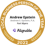 2022 Local Business Person Of The Year, Andrew Epstein, Andrew S. Epstein, P.A. Fort Myers, Alignable